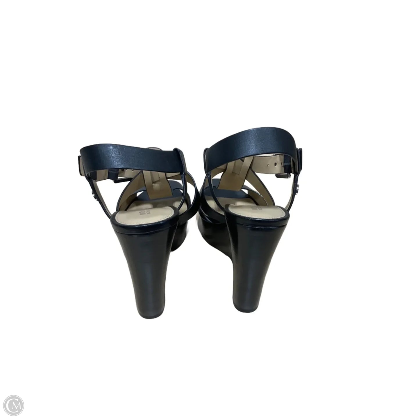 Sandals Heels Wedge By Michael By Michael Kors In Black, Size: 9