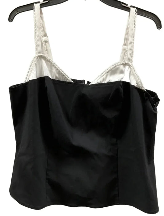 Top Sleeveless By Torrid In Black & White, Size: 14