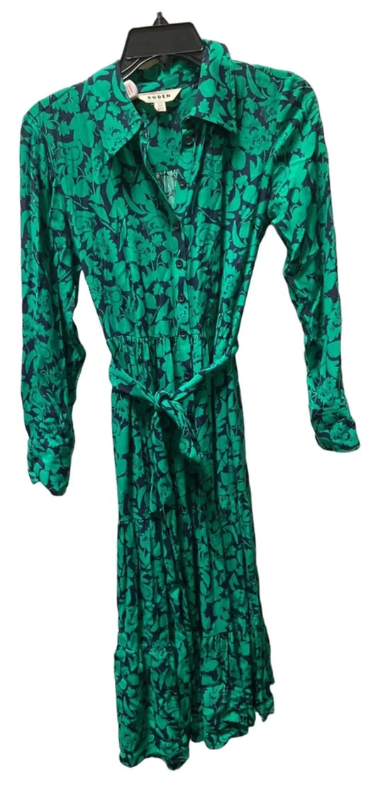 Dress Casual Midi By Boden In Green, Size: 2
