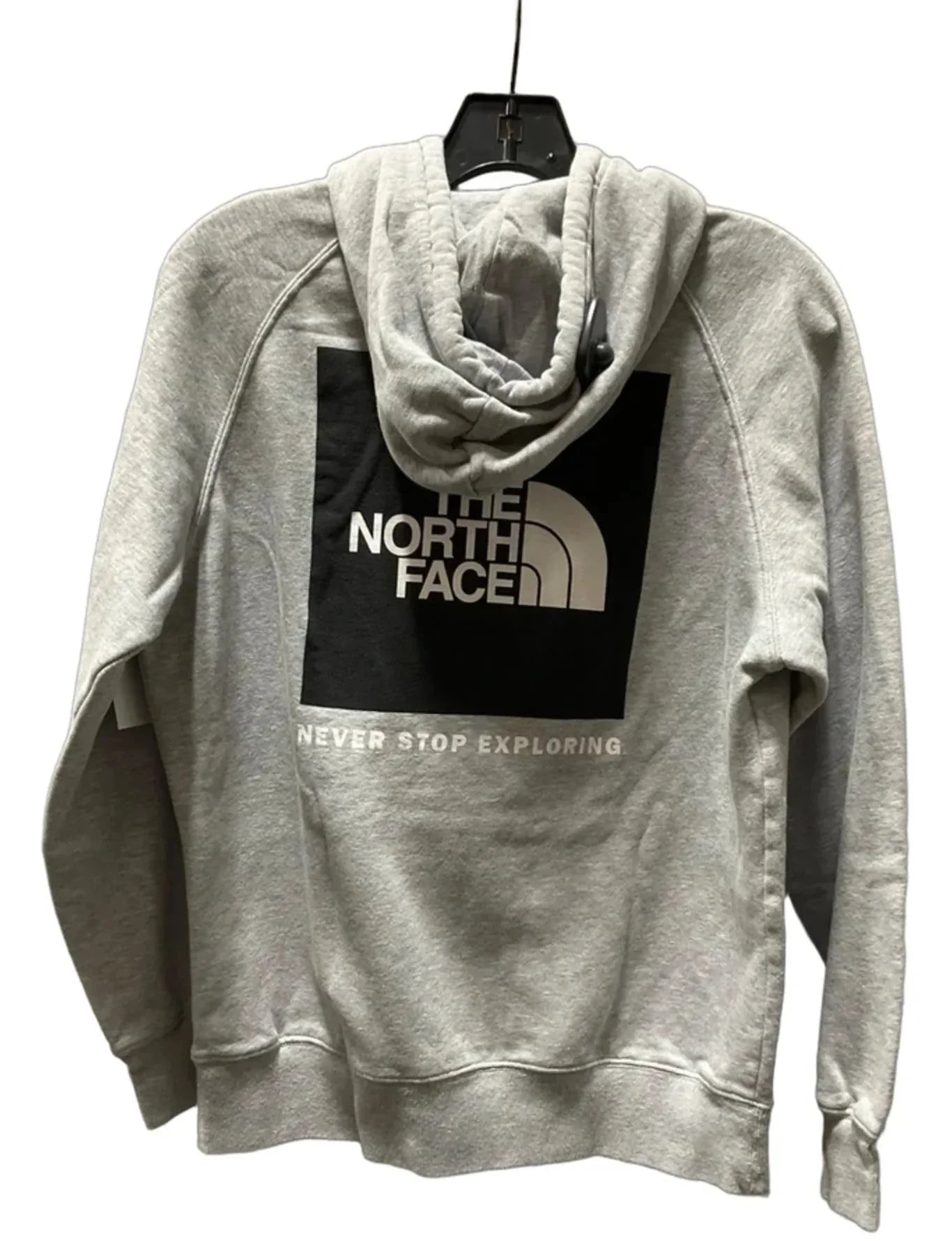 Athletic Sweatshirt Hoodie By The North Face In Grey, Size: M