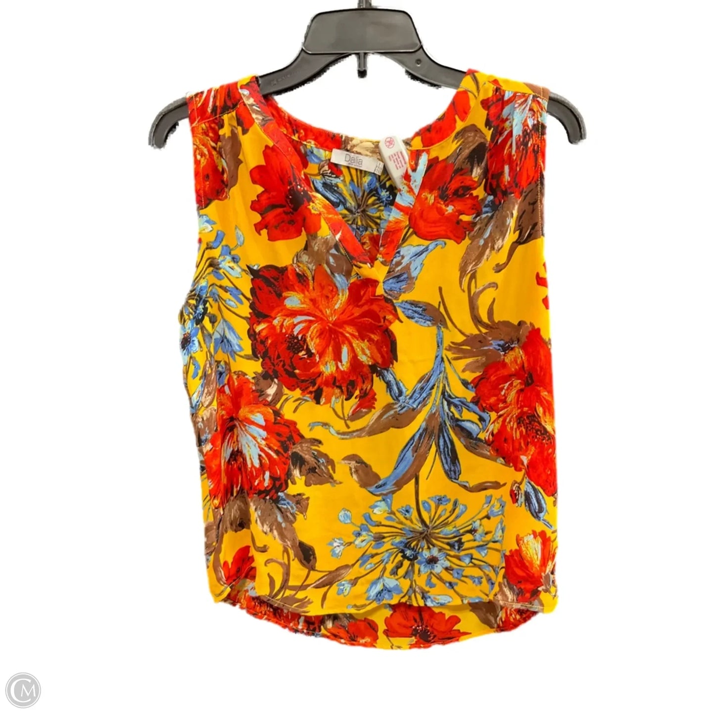 Top Sleeveless By Dalia In Yellow, Size: M