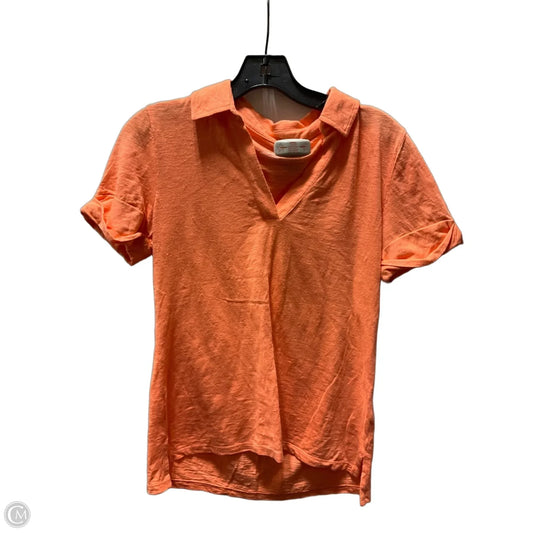 Top Short Sleeve By Talbots In Orange, Size: Xs
