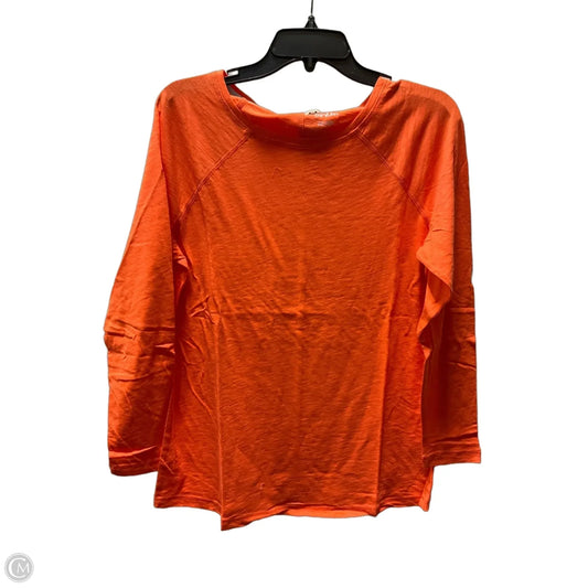 Top Long Sleeve Basic By Boden In Orange, Size: 12
