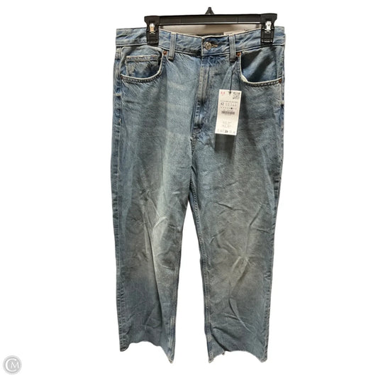 Jeans Wide Leg By Zara In Blue Denim, Size: 10