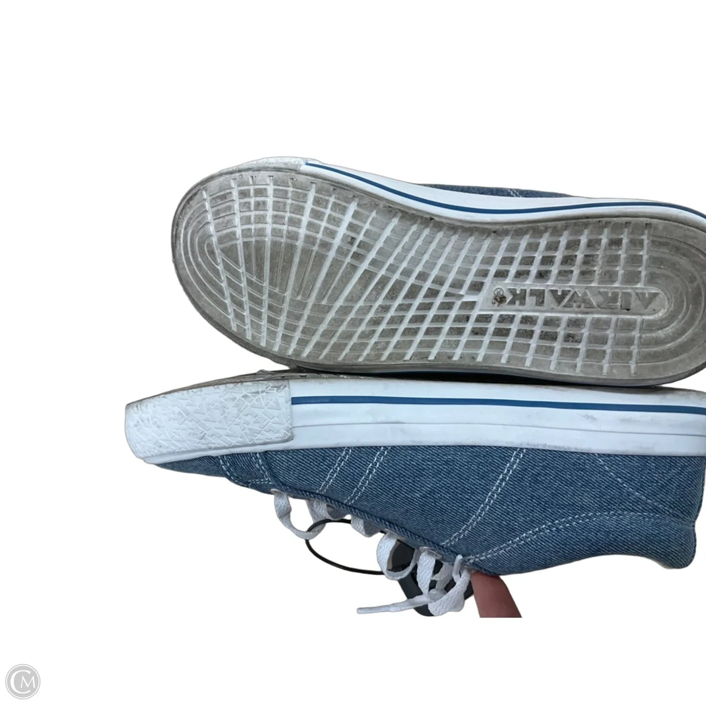 Shoes Sneakers By Airwalk In Blue Denim, Size: 6.5