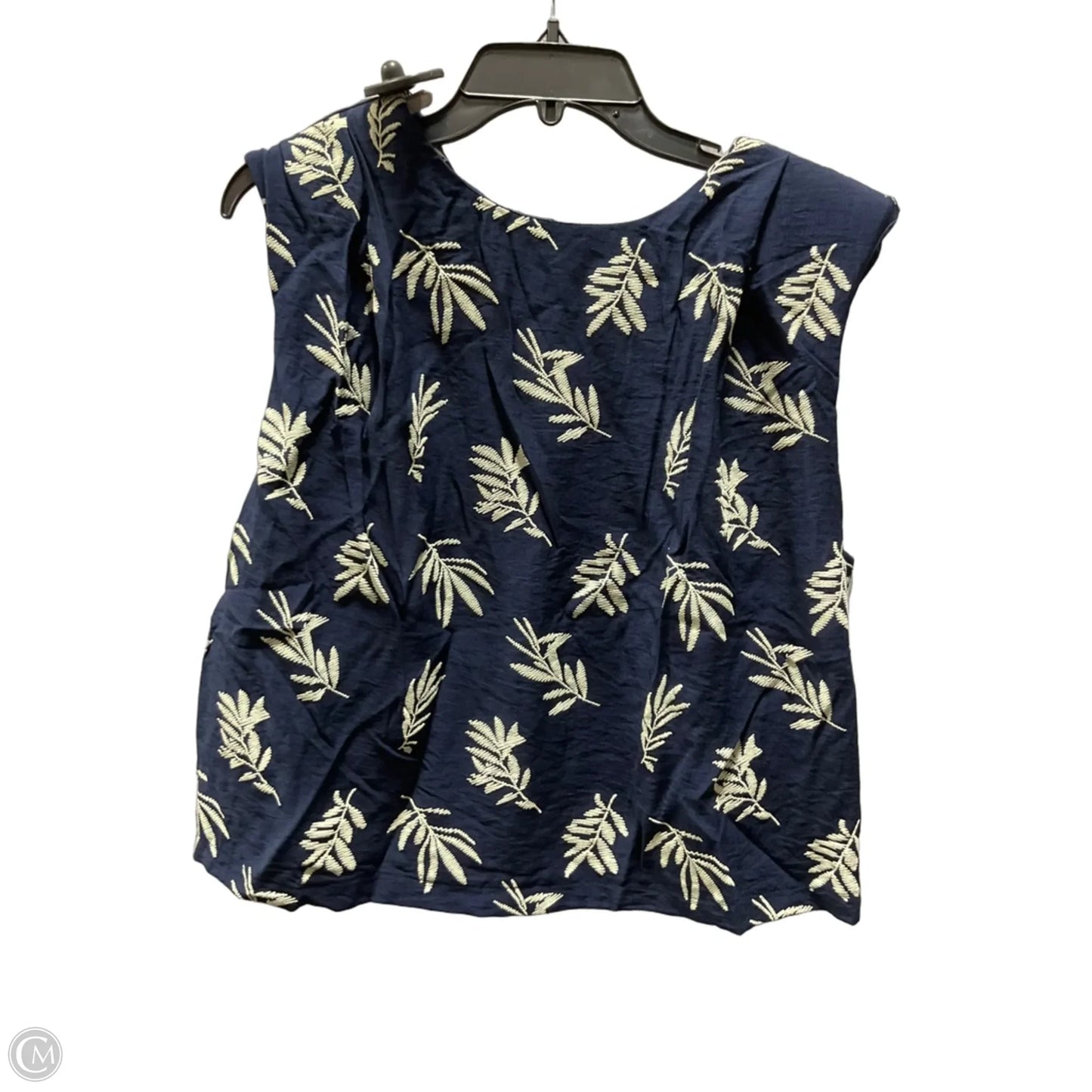 Top Sleeveless By Glam In Blue, Size: L