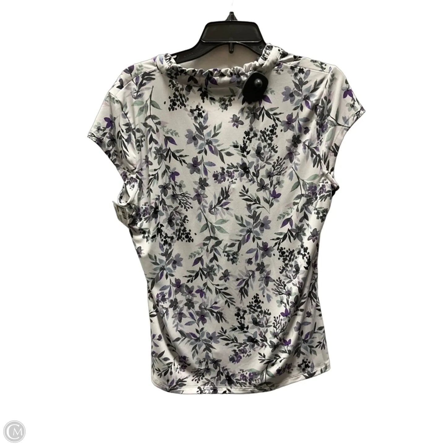 Top Short Sleeve Designer By Karl Lagerfeld In White, Size: L