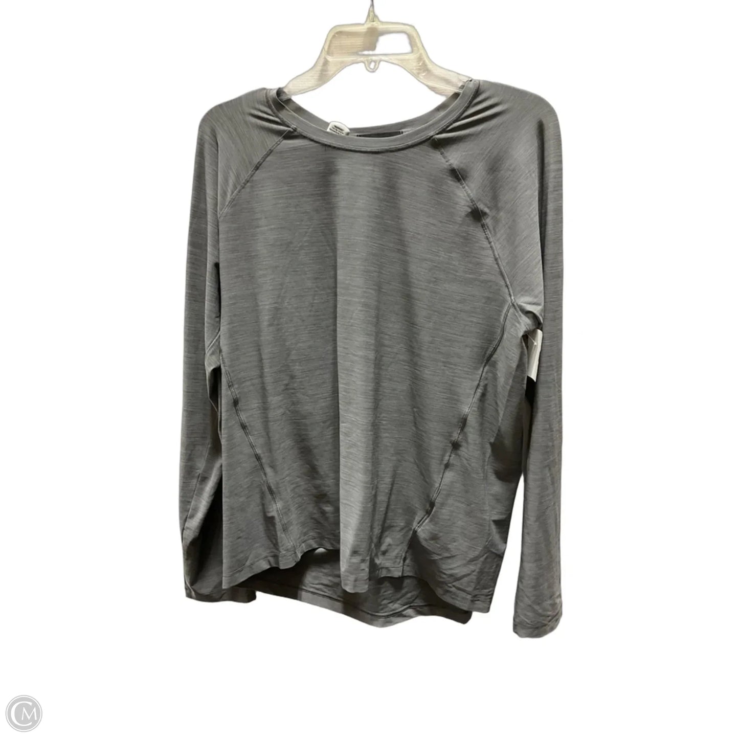 Athletic Top Long Sleeve Collar By Athleta In Grey, Size: L