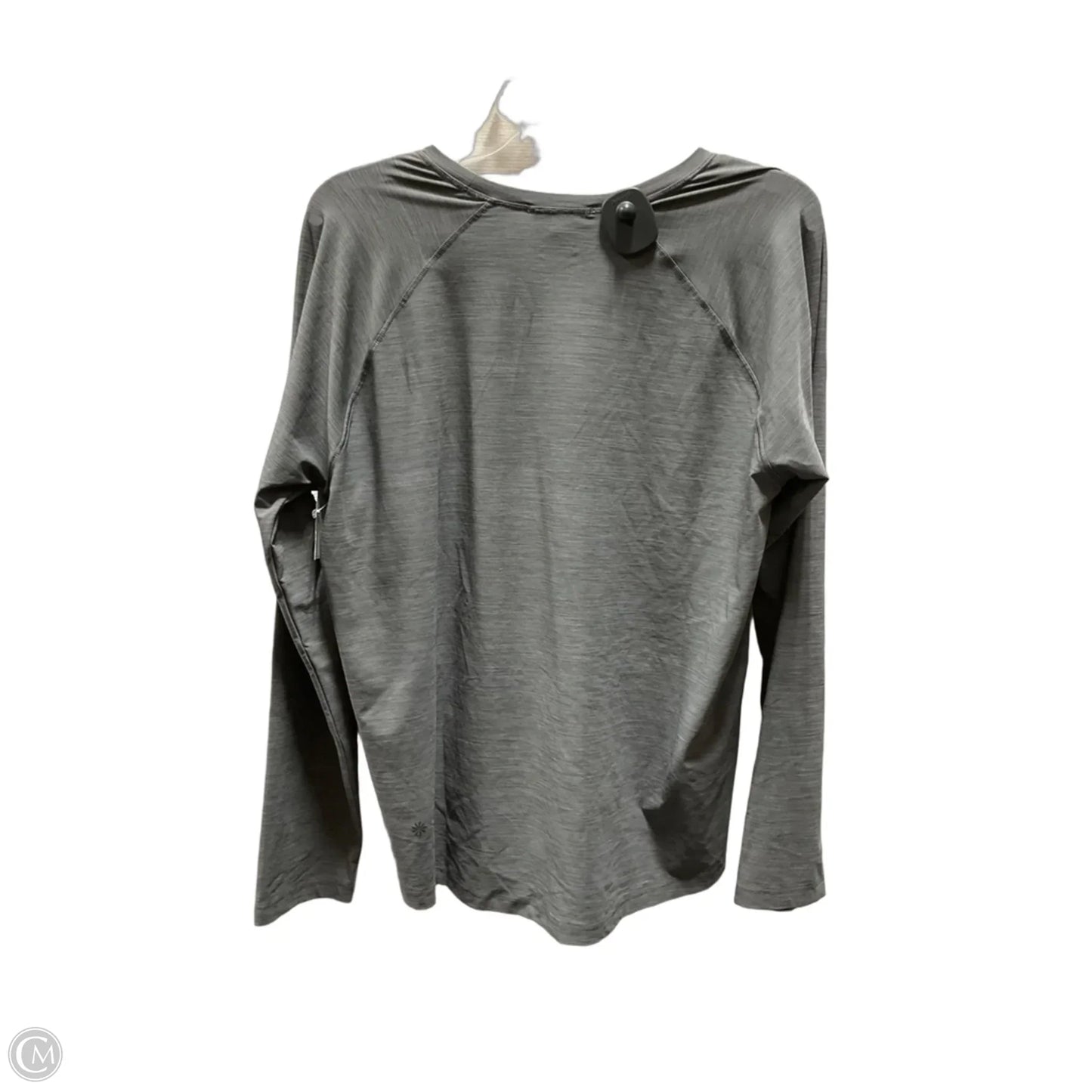 Athletic Top Long Sleeve Collar By Athleta In Grey, Size: L