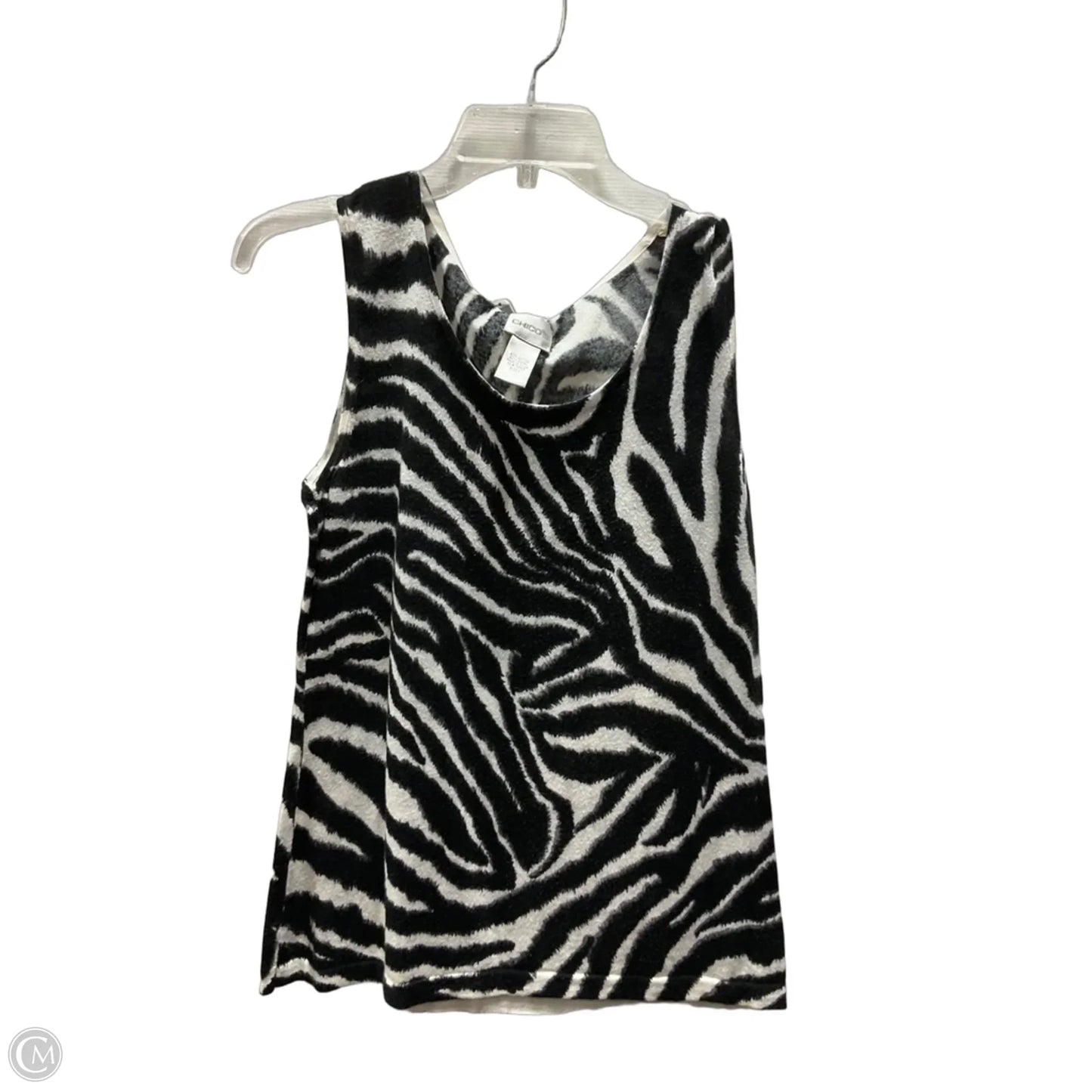 Top Sleeveless By Chicos In Animal Print, Size: M