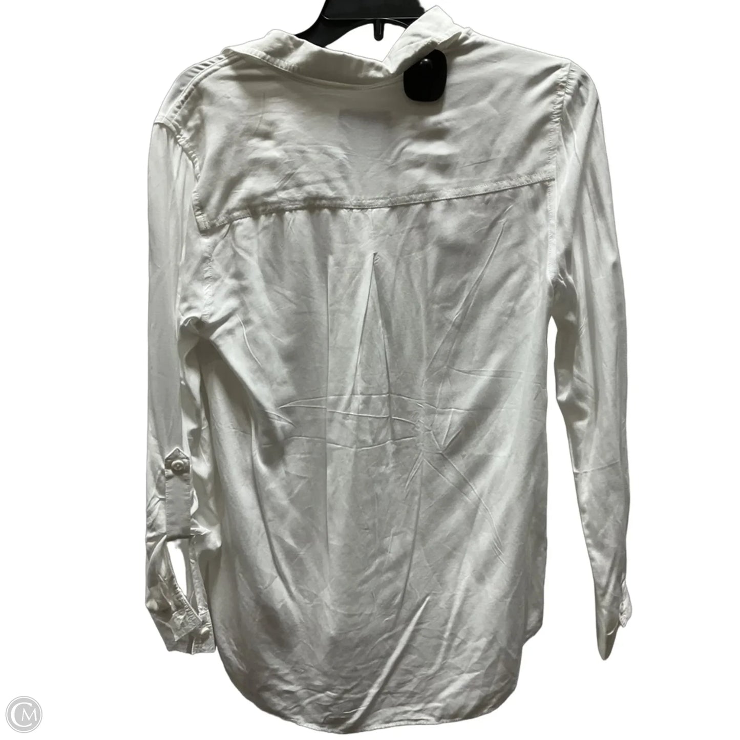 Blouse Long Sleeve By Clothes Mentor In White, Size: S
