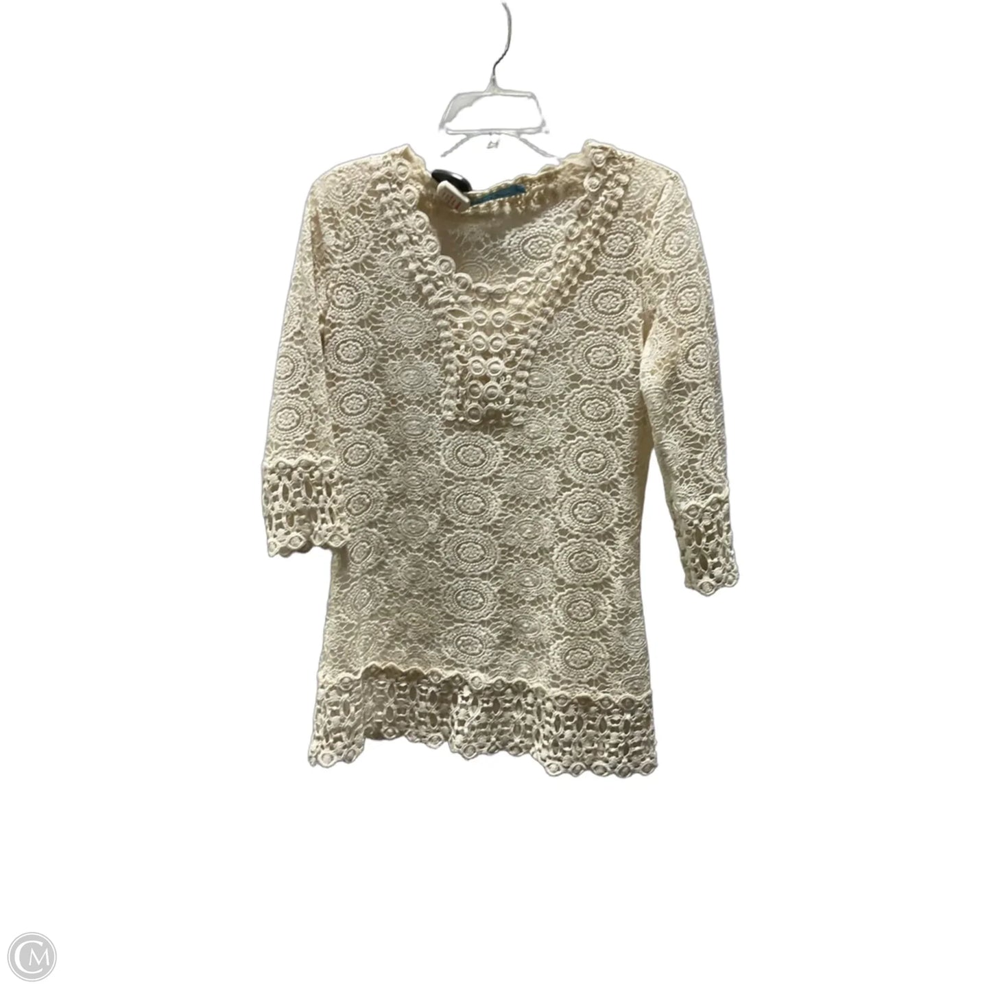 Swimwear Cover-up By Solitaire In Cream, Size: S