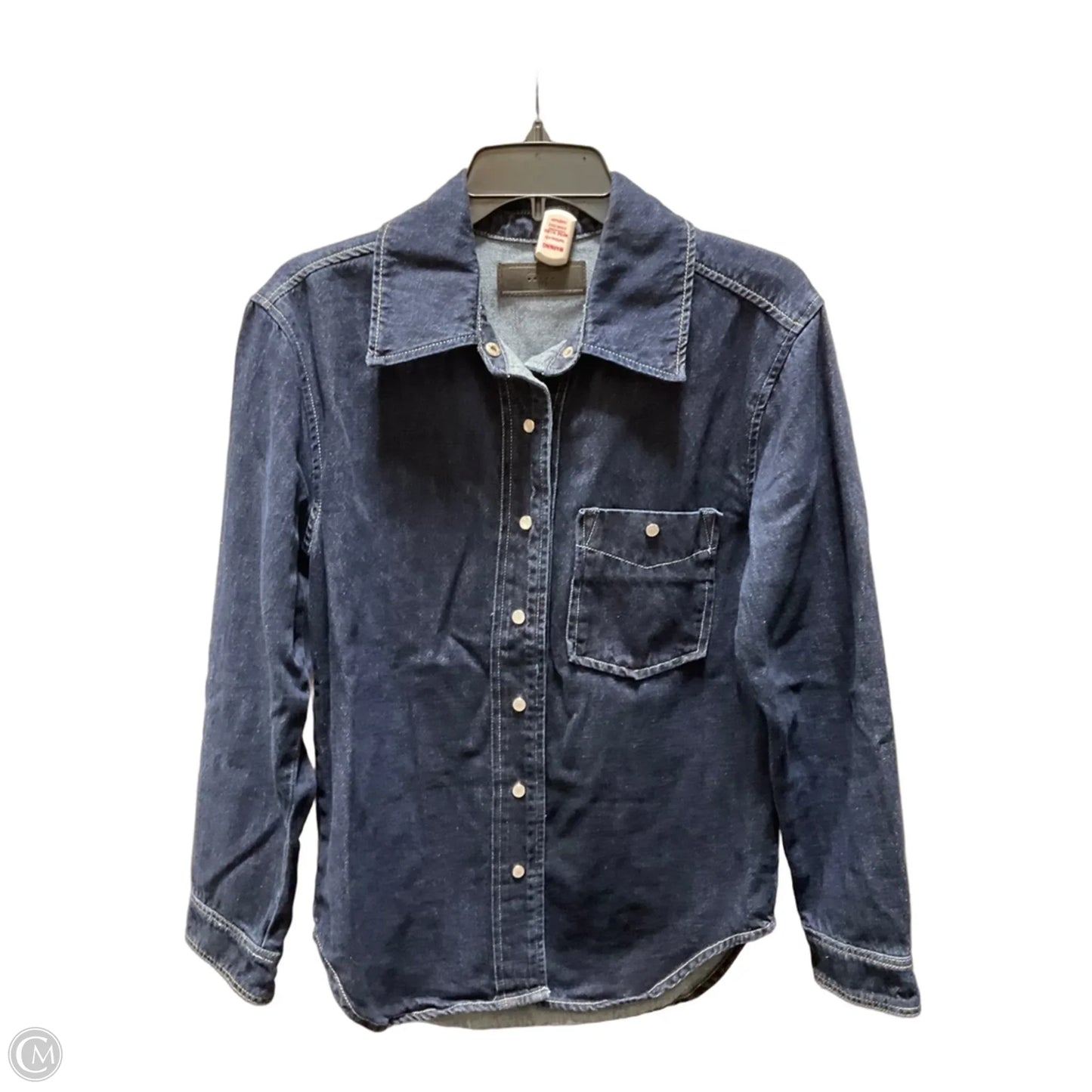 Blouse Long Sleeve By Blanknyc In Blue Denim, Size: S