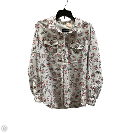 Blouse Designer By Karl Lagerfeld In Multi-colored, Size: L