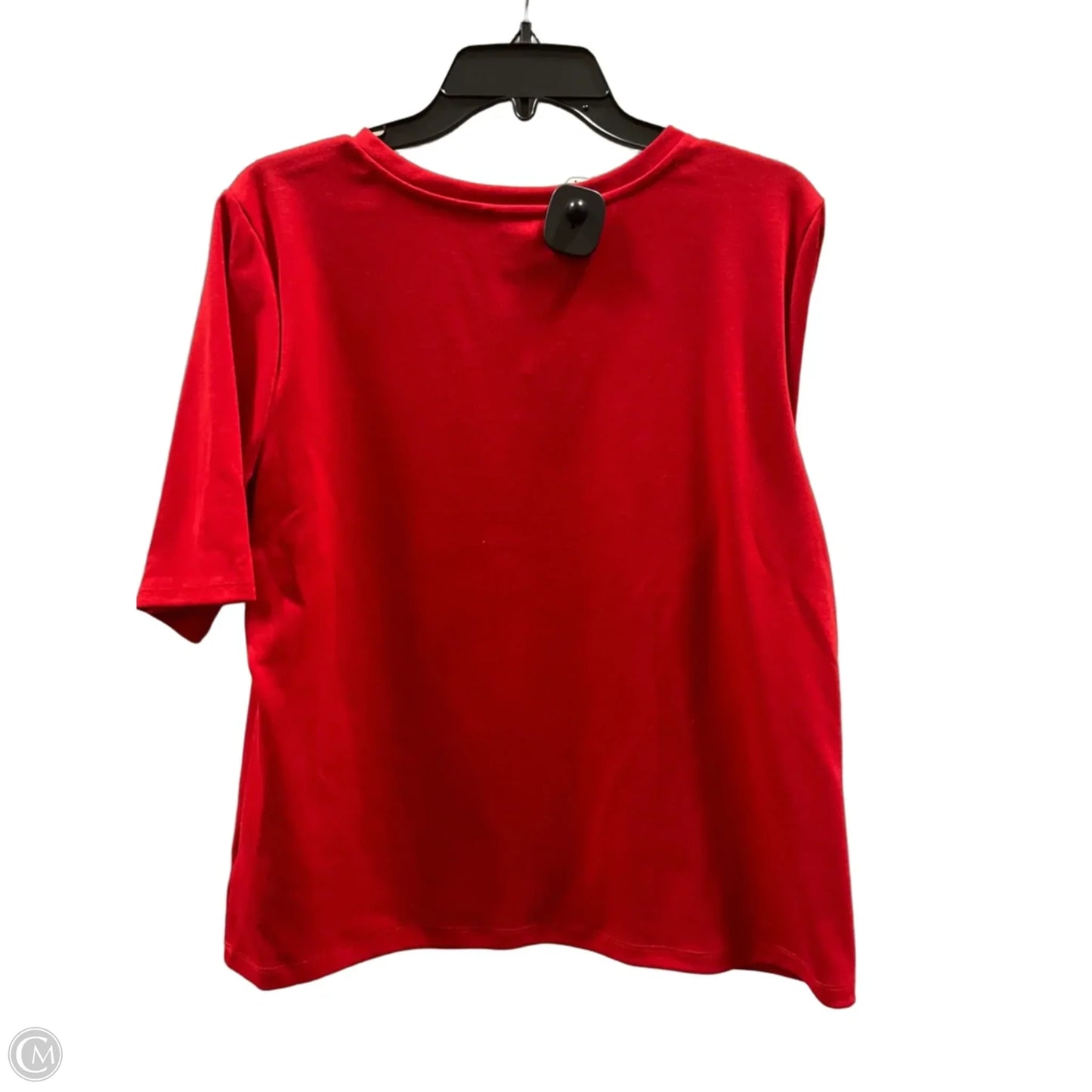 Top Short Sleeve By Liz Claiborne In Red, Size: M