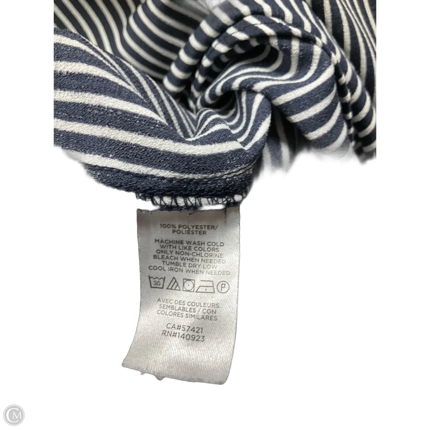 Top Long Sleeve By Ann Taylor In Striped Pattern, Size: M