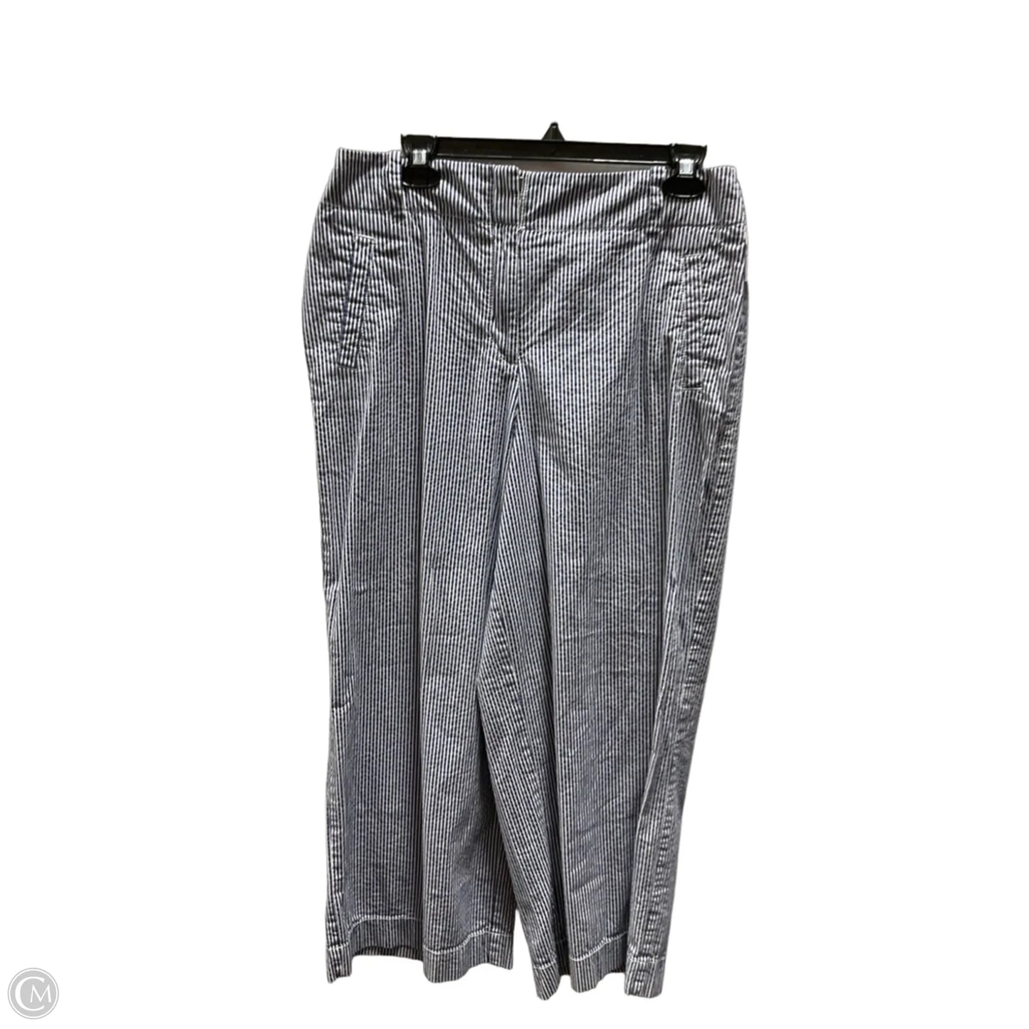 Pants Wide Leg By Loft In Striped Pattern, Size: 10