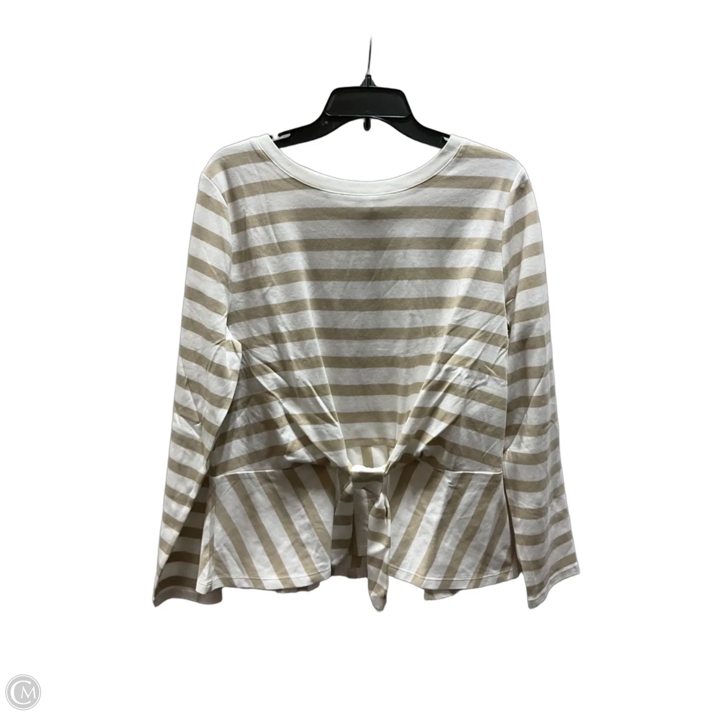 Top Long Sleeve By Talbots In Striped Pattern, Size: L
