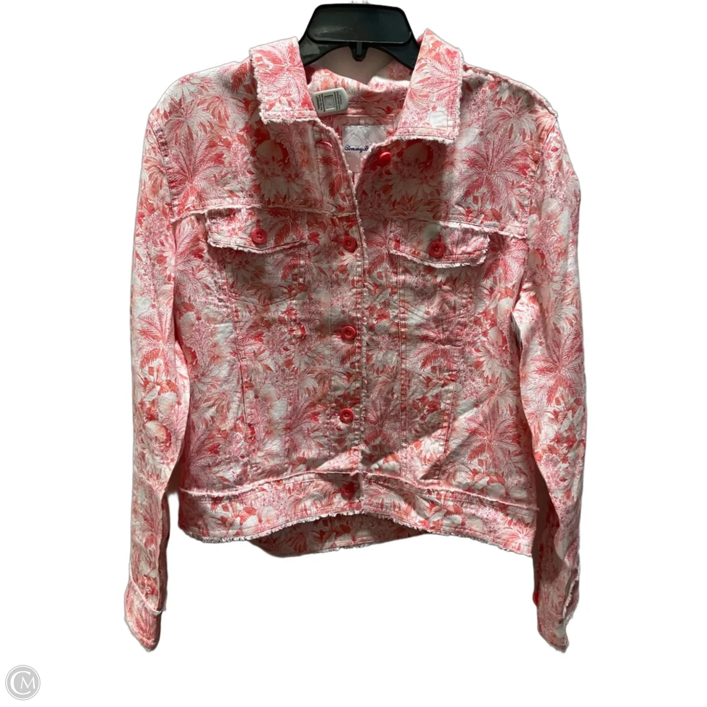 Jacket Shirt By Tommy Bahama In Red, Size: M