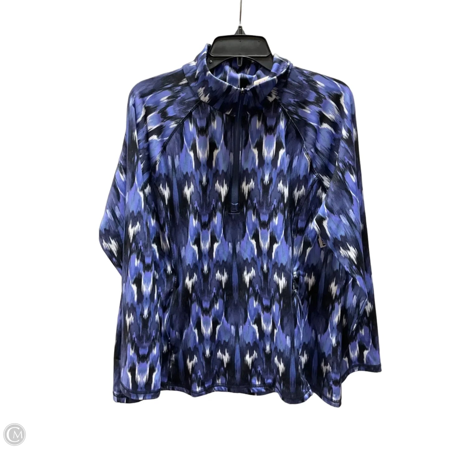Athletic Top Long Sleeve Collar By Talbots In Blue, Size: Xl