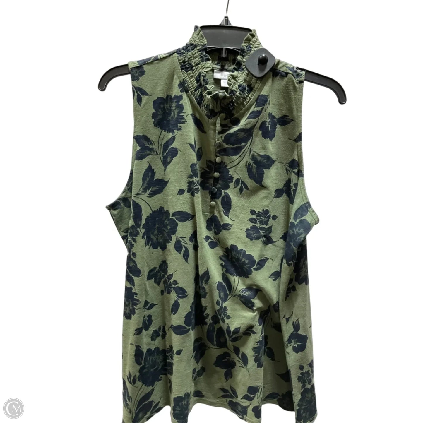 Top Sleeveless By J. Jill In Green, Size: L