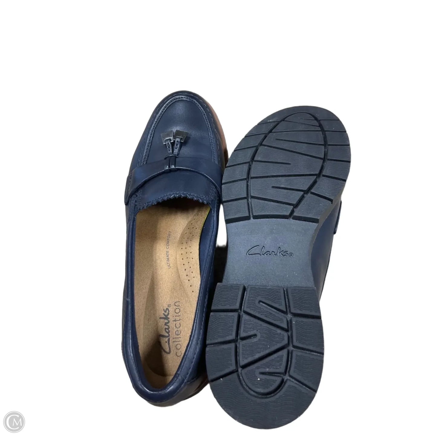 Shoes Flats By Clarks In Navy, Size: 7.5