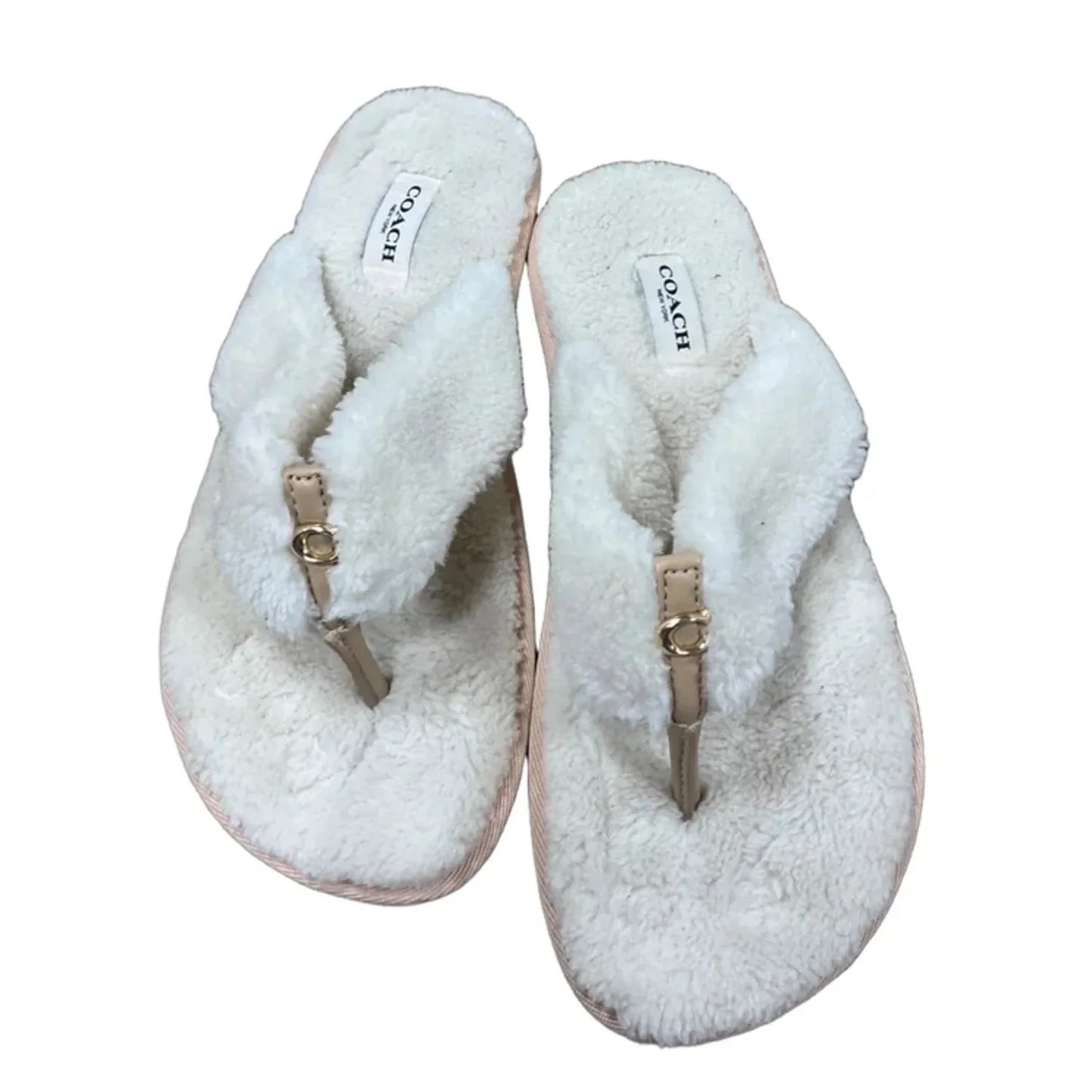 Sandals Designer By Coach In Cream, Size: 7