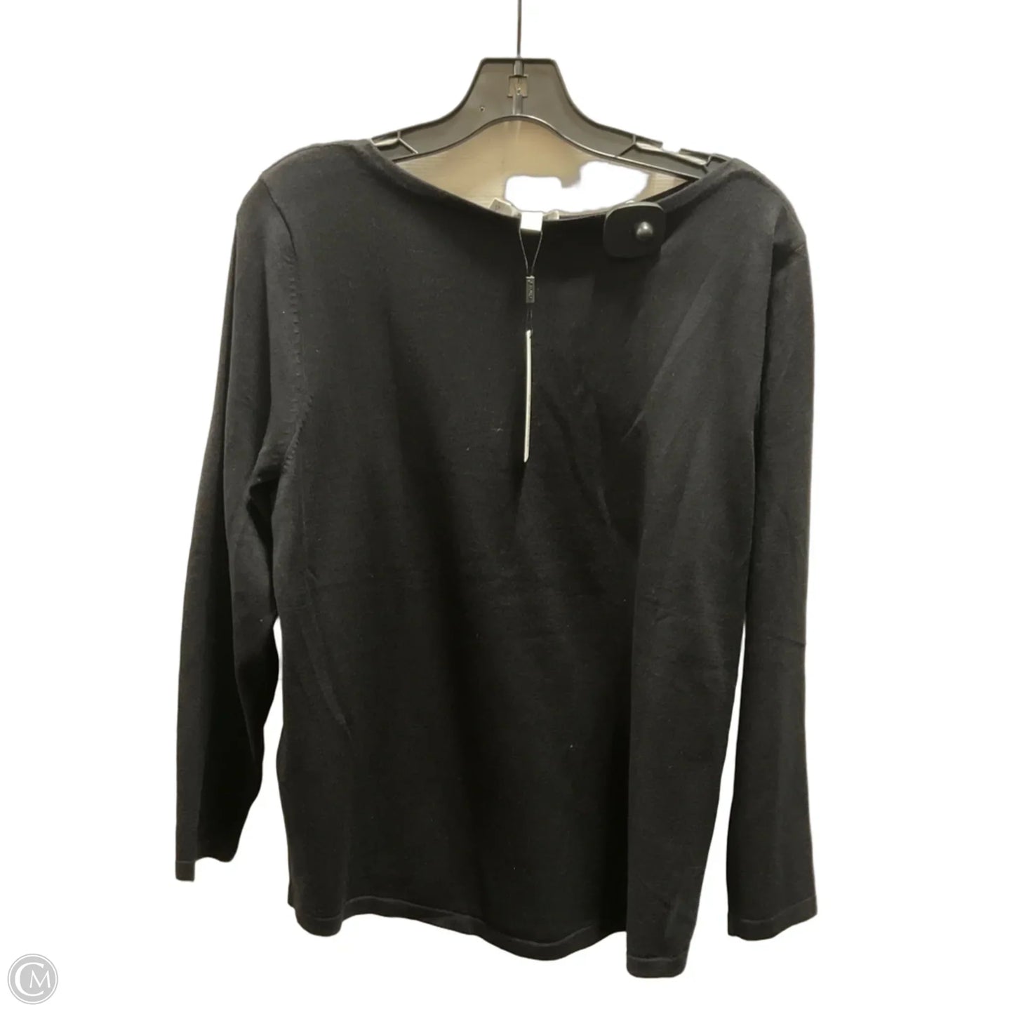 Top Long Sleeve By Chicos In Black, Size: L
