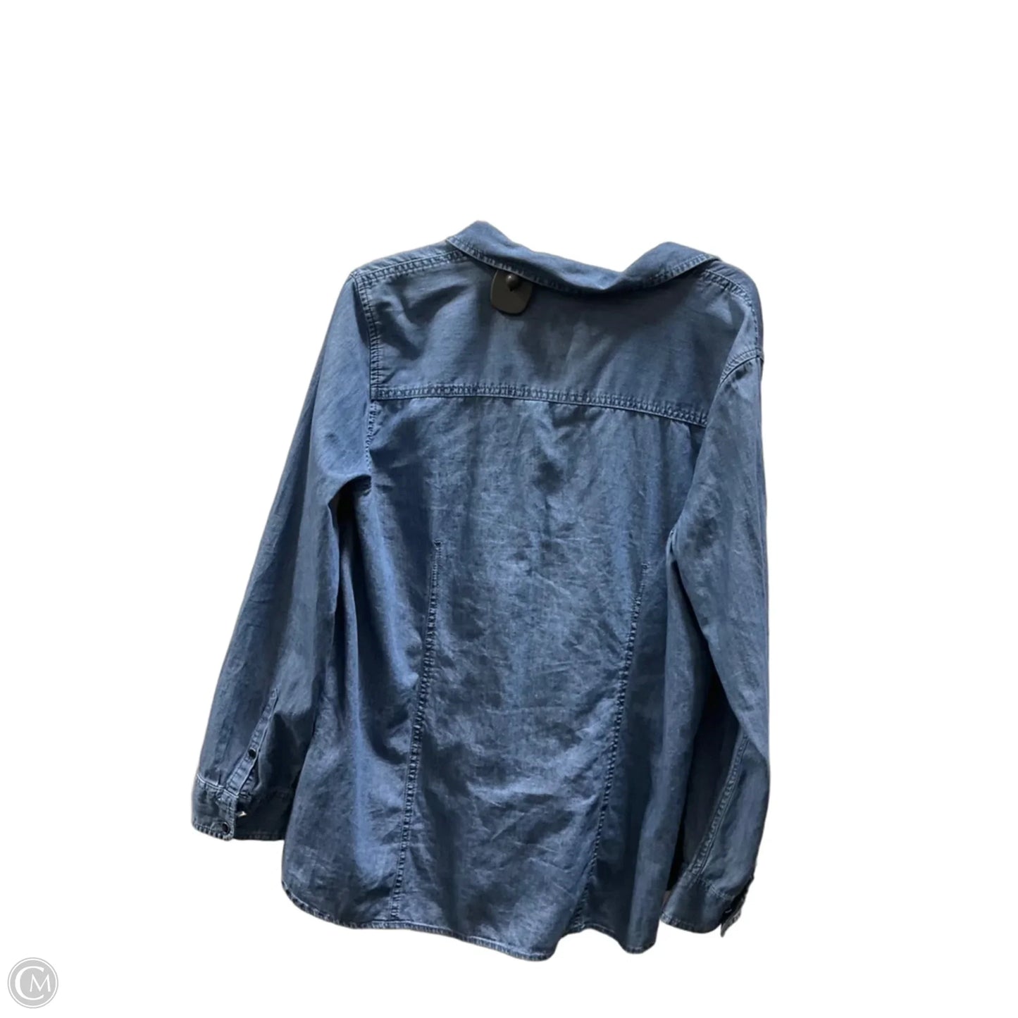 Blouse Long Sleeve By Talbots In Blue, Size: Xl