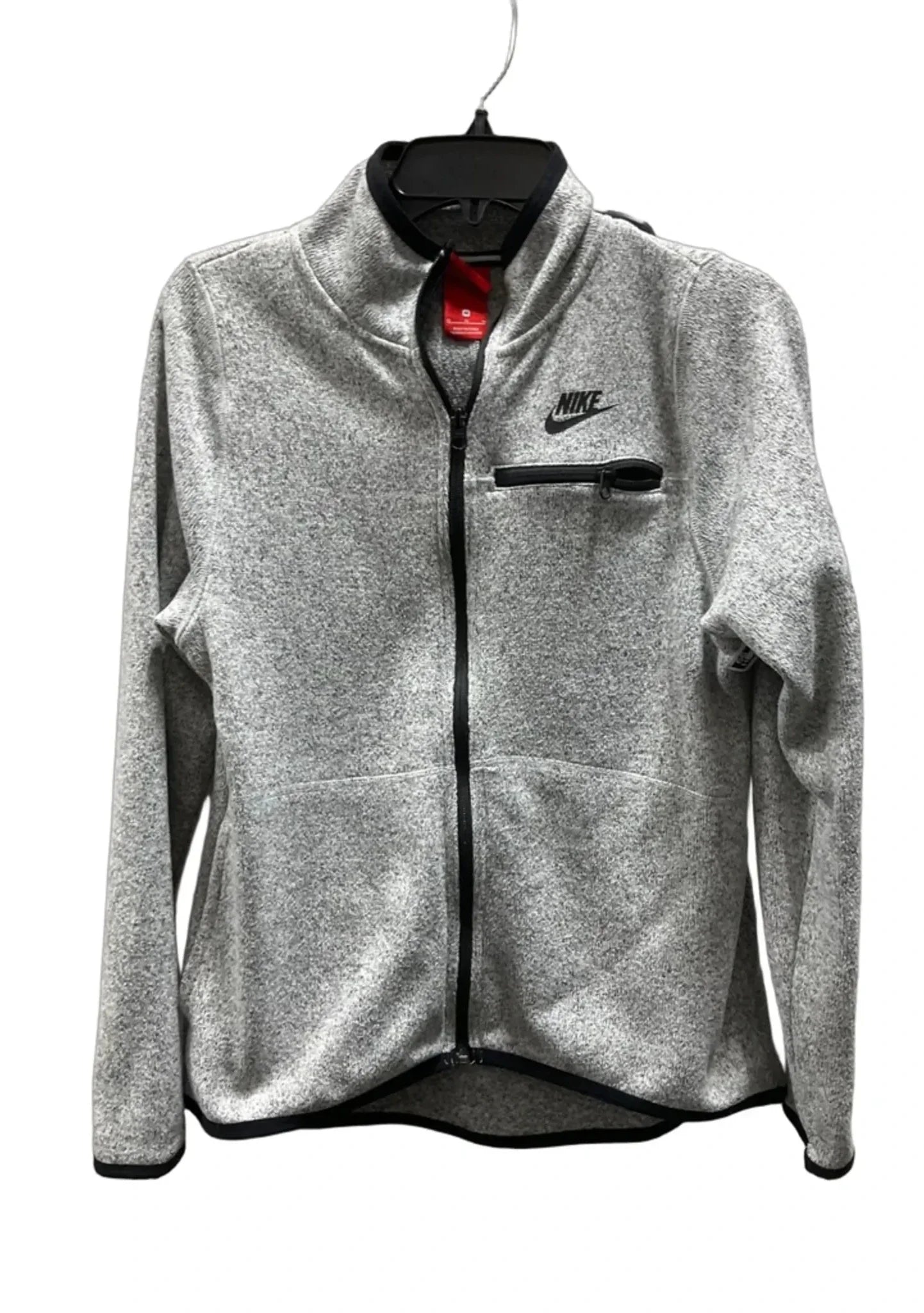 Athletic Jacket By Nike In Grey, Size: M