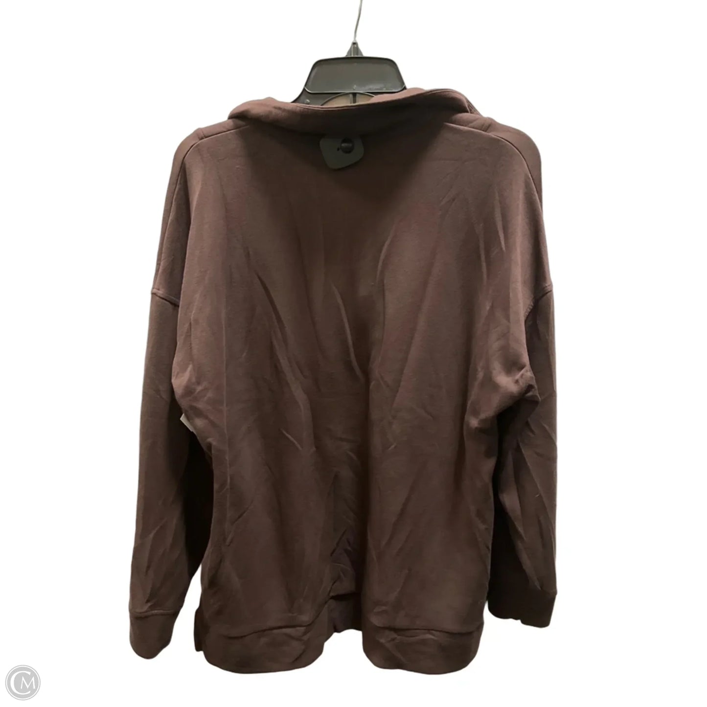 Athletic Top Long Sleeve Collar By Lou And Grey In Brown, Size: S