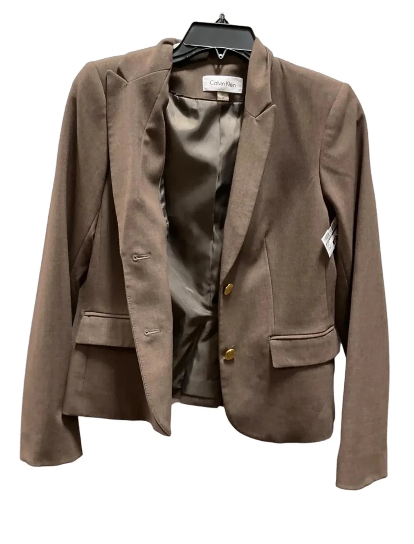 Blazer By Calvin Klein In Brown, Size: Mp