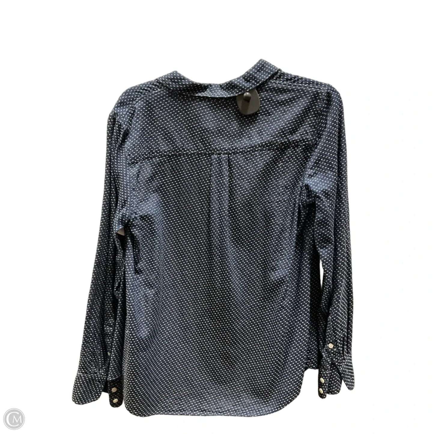 Blouse Long Sleeve By J. Crew In Polkadot Pattern, Size: M