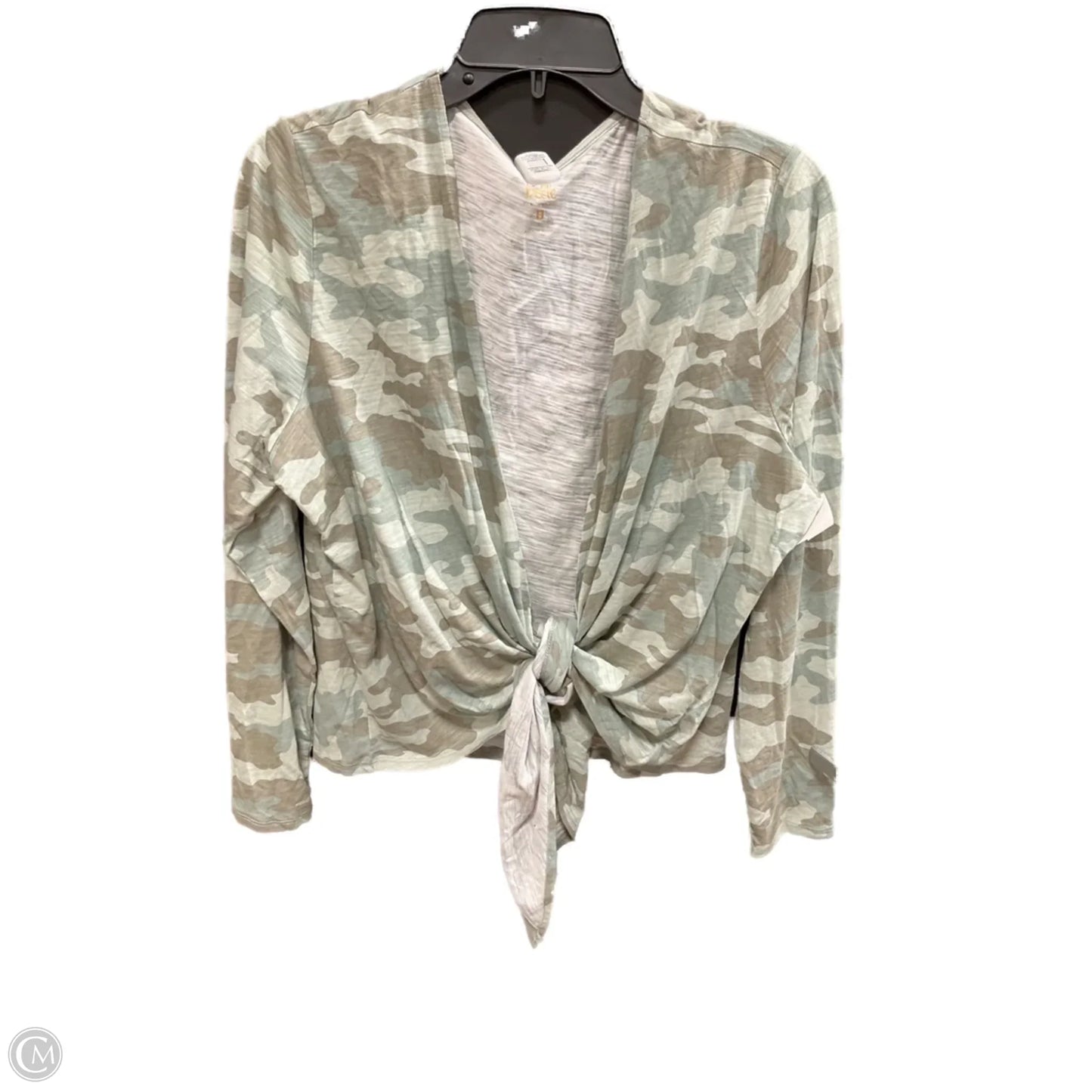 Cardigan By Belle By Kim Gravel In Camouflage Print, Size: L