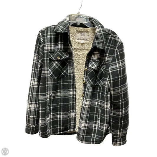 Jacket Shirt By Sage In Black, Size: S