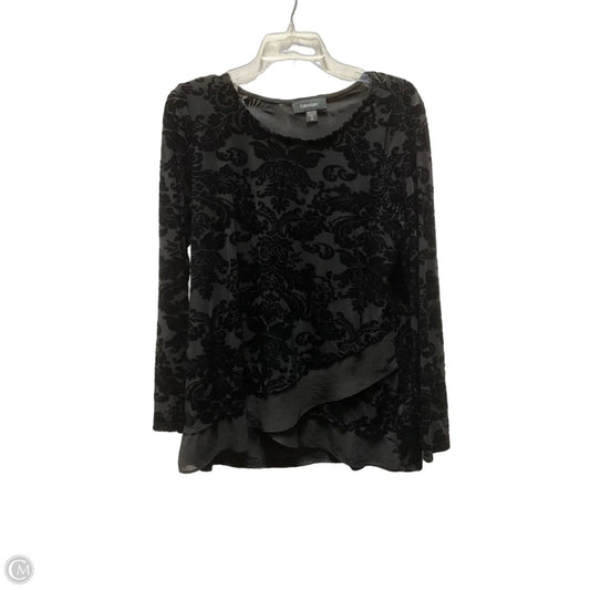Top Long Sleeve By Karen Kane In Black, Size: M