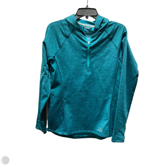 Athletic Top Long Sleeve Hoodie By L.l. Bean In Teal, Size: M