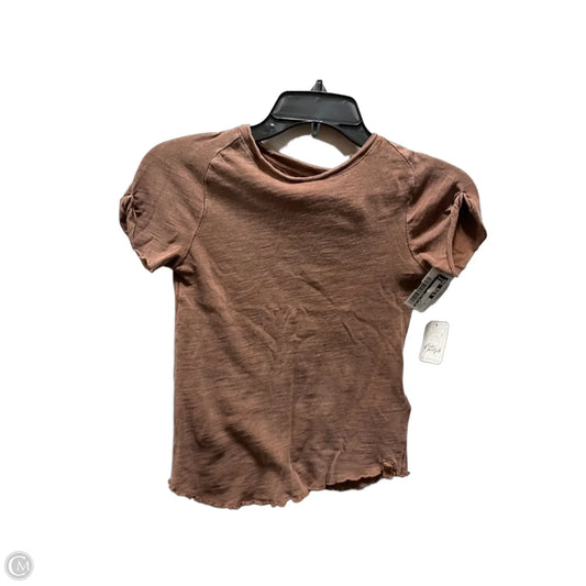 Top Short Sleeve By We The Free In Brown, Size: Xs