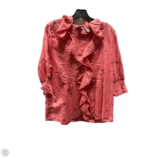 Top Long Sleeve By Sundance In Pink, Size: L