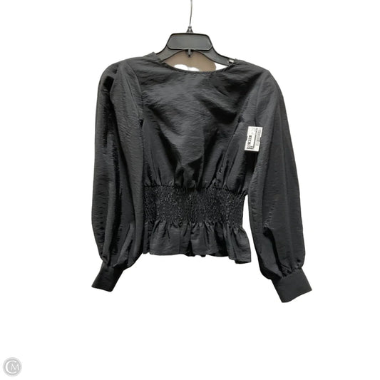 Top Long Sleeve By Top Shop In Black, Size: S