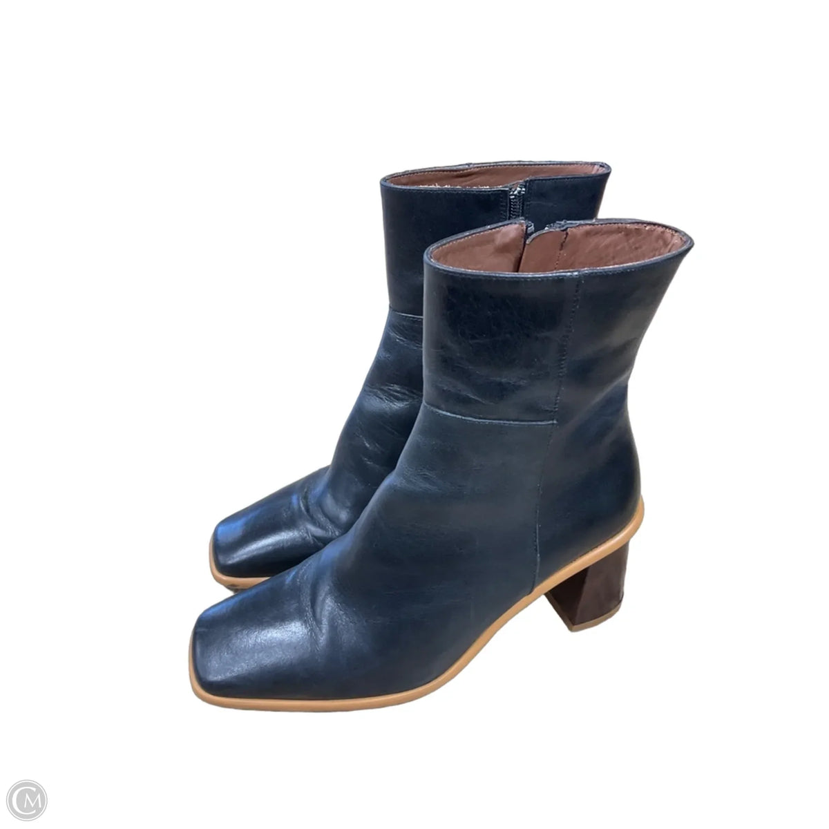 Boots Ankle Heels By Cma In Black, Size: 10