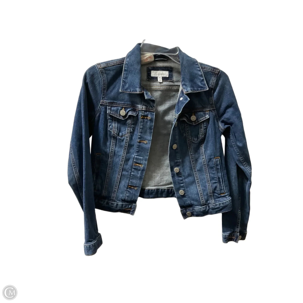 Jacket Denim By Loft In Blue Denim, Size: Xs