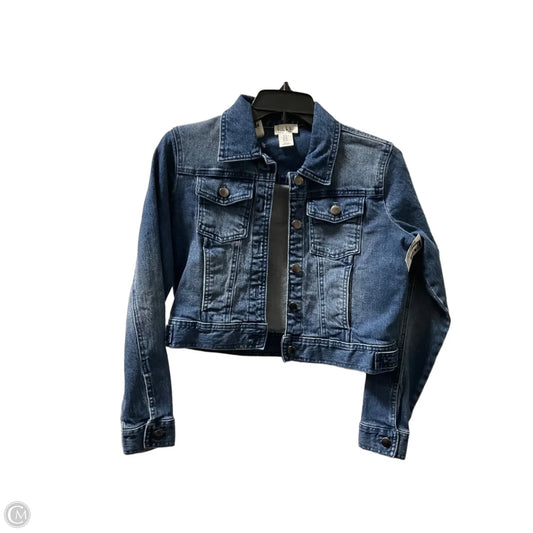 Jacket Denim By Nicole Miller In Blue Denim, Size: Xs