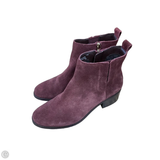 Boots Ankle Heels By Cole-haan In Maroon, Size: 7.5