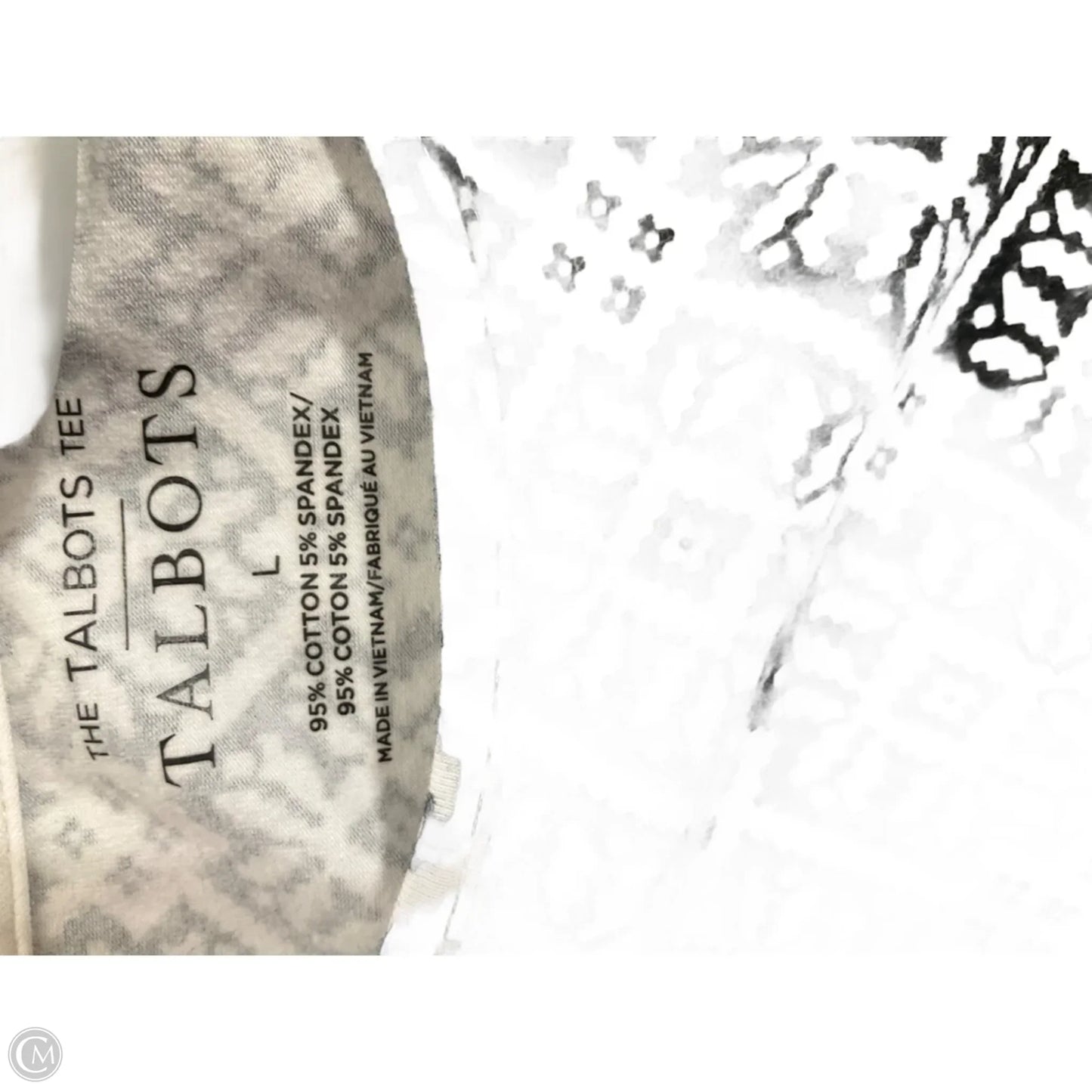 Top Long Sleeve By Talbots In Black & White