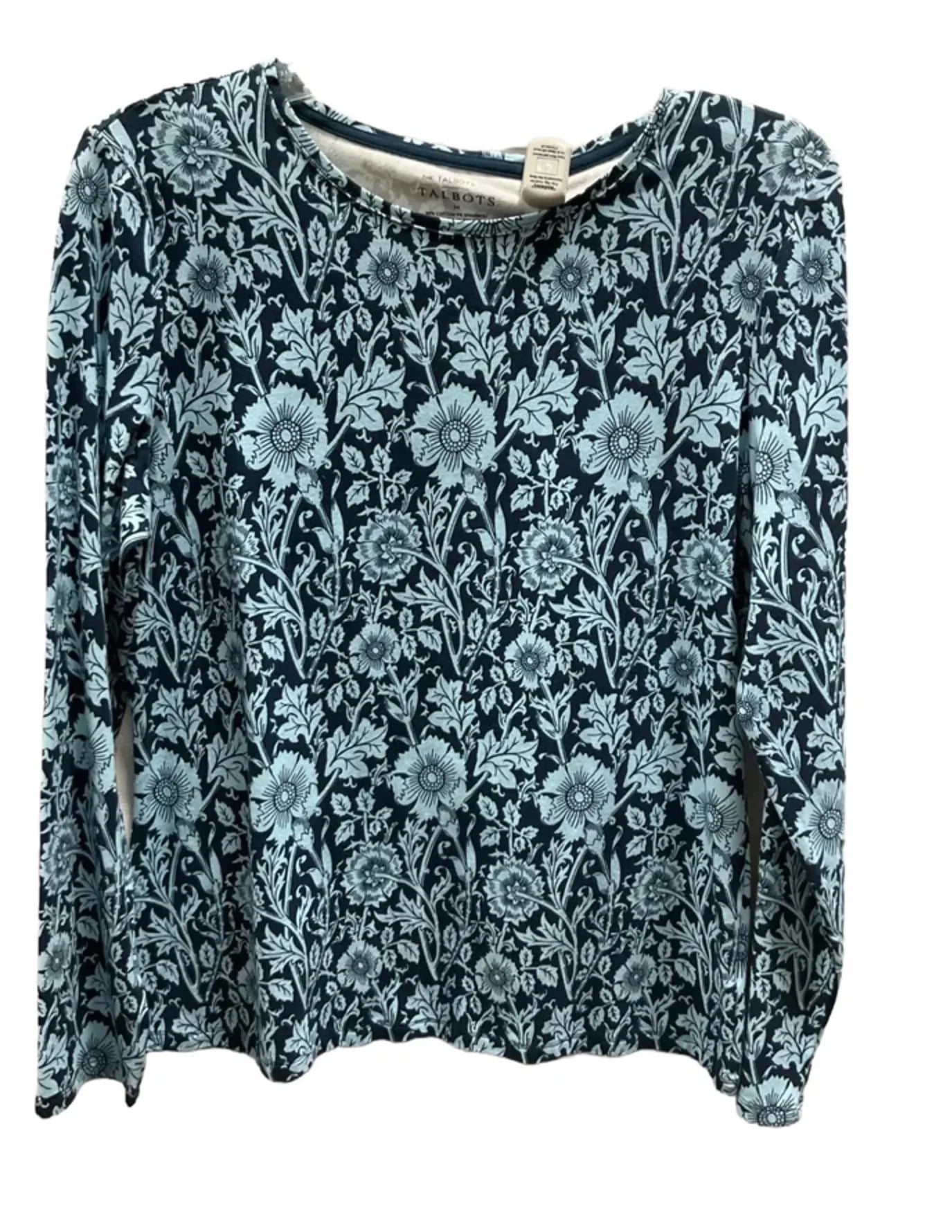 Top Long Sleeve By Talbots In Blue, Size: M