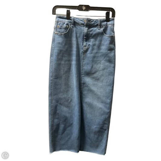 Skirt Maxi By Oat In Blue Denim, Size: 0