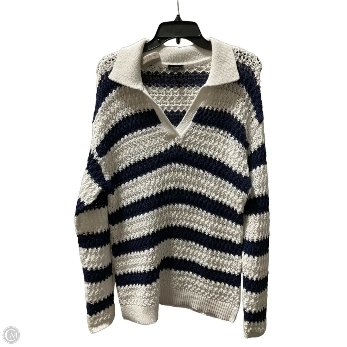 Top Long Sleeve By Talbots In Blue, Size: M