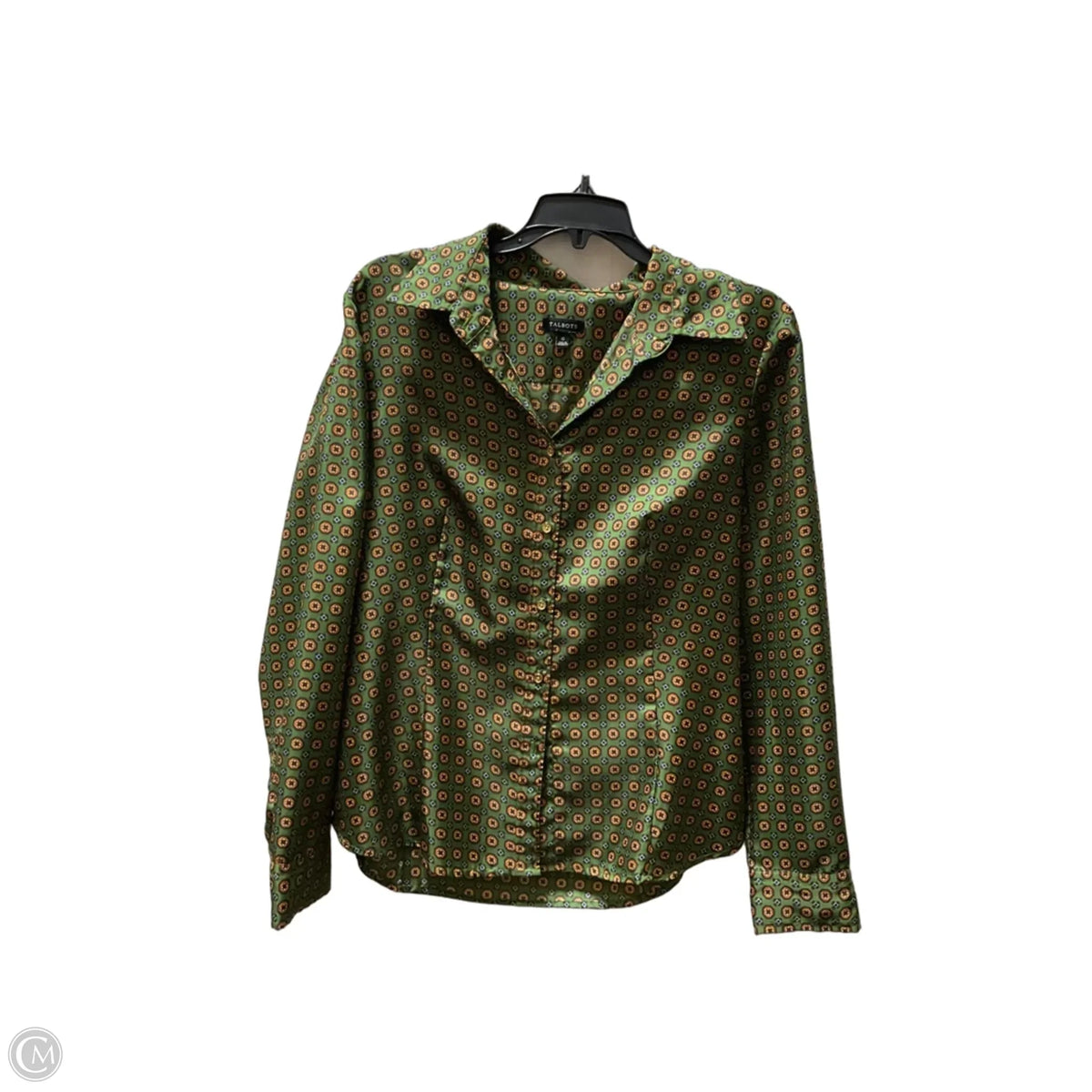 Blouse Long Sleeve By Talbots In Green, Size: M