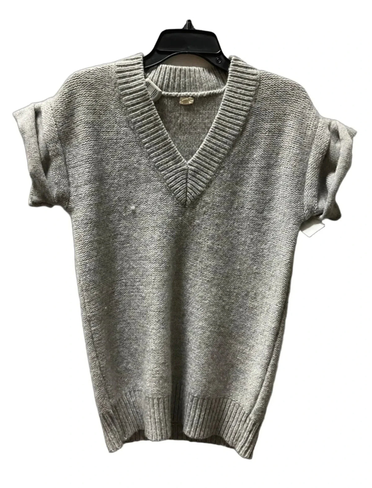 Sweater Short Sleeve By J. Crew In Grey, Size: S